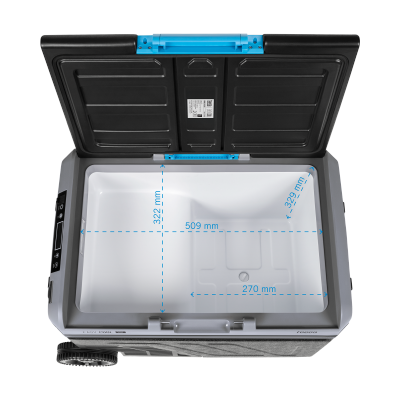 Profesjonalna lodówka turystyczna kompresorowa TEESA z funkcją mrożenia 40L DC12/24 AC 230V możliwość zasilania baterią, duże ko