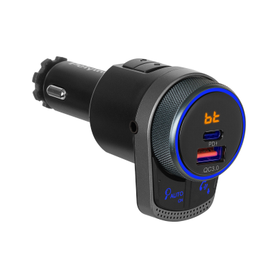 Transmiter samochodowy FM z funkcją bluetooth.