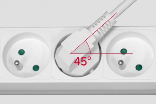 Przedłużacz sieciowy Rebel  3 gniazda + 2  gniazda USB z wyłącznikiem - 1.5m