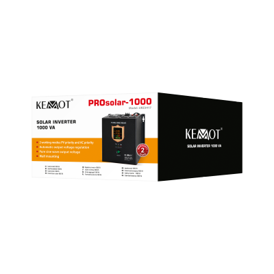Przetwornica solarna naścienna ( inwerter )  KEMOT PROsolar-1000 ( 12V 230V 1000VA/700W )