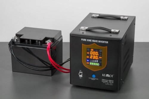 Zasilacz awaryjny KEMOT PROsinus-2600/24  przetwornica z czystym przebiegiem sinusoidalnym i funkcją ładowania  24V 230V 2600VA/