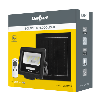 Reflektor solarny Rebel 60 W sterowany pilotem