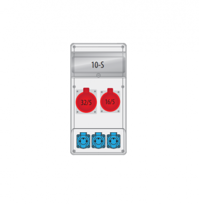 Rozdzielnica budowlana, erbetka 1x32/5, 1x16/5, 3x250V R-BOX SLIMBR B.SLIM-10S-7BR Pawbol