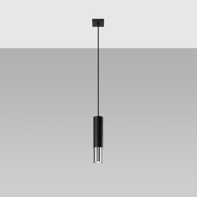 Lampa wisząca LOOPEZ 1 czarny/chrom