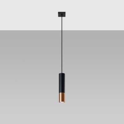Lampa wisząca LOOPEZ 1 czarny/miedź