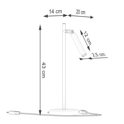 Lampa biurkowa PASTELO biała