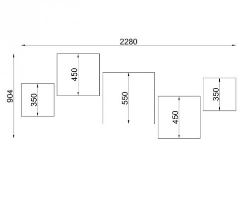 Plafon HORUS 35 czarny