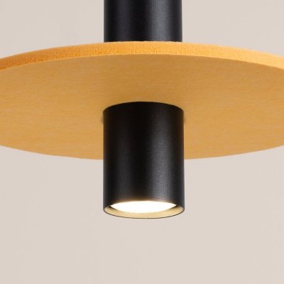 Lampa wisząca PELTA 1 czarna/żółta