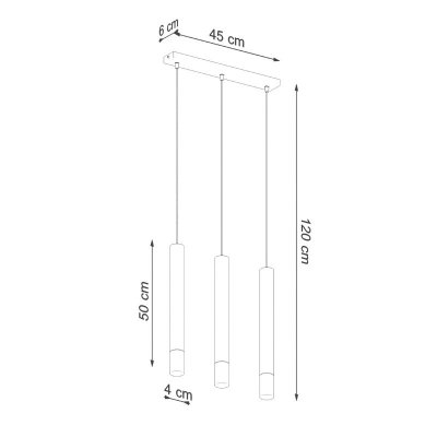 Lampa wisząca WEZYR 3 biała