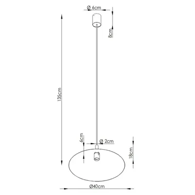 Lampa wisząca NOX 40 zielona oliwka