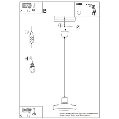 Lampa wisząca BILO brązowa