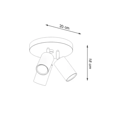 Plafon RING 3P ultramaryna