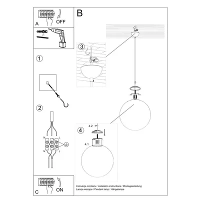 Lampa wisząca UGO 30 chrom