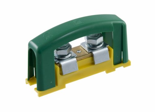 Zacisk ochronny 2x35mm2 żółto‑zielony z pokrywą na szynę TH35 E.4121P Pawbol