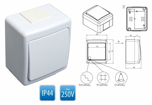 Wyłącznik hermetyczny BETA D.3110W Pawbol