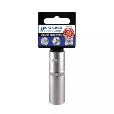 Nasadka długa 6kąt 1/2&quot; 10 mm z przywieszką