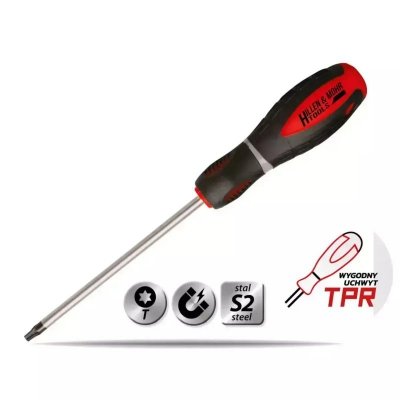 Wkrętak Torx T30x100mm, stal S2, uchwyt 3-materiałowy
