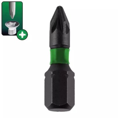 Końcówki wkrętakowe udarowe Pozidriv PZ4x25mm, 2szt blister
