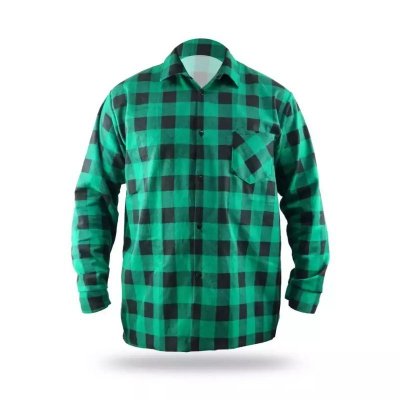 Koszula flanelowa zielona, rozm.XL, 100% bawełna