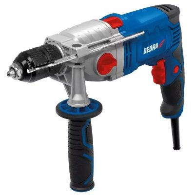 Wiertarka udarowa 1100W, samozacisk 13mm, kolorowe pudełko
