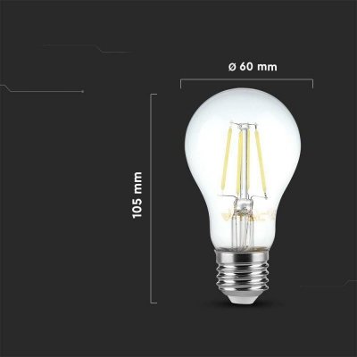 Żarówka LED 6W Filament E27 A60 V-TAC VT-1887 3000K 600lm