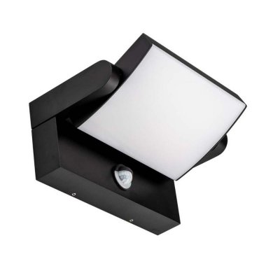 Projektor Oprawa Elewacyjna V-TAC 17W LED Czujnik Ruchu Czarna IP65 VT-11020S 4000K 2520lm