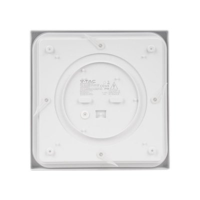 Plafon V-TAC 24W LED Kwadrat IP44 Czujnik Ruchu Mikrofalowy 30x30cm Biały VT-8624SW-SQ 4000K 2400lm
