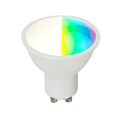 Żarówka LED SMART WiFi V-TAC 4.8W GU10 TUYA Amazon Alexa Google Home VT-2215 RGB+2700K-6500K 380lm