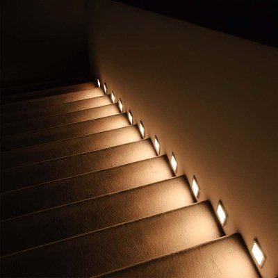 Oprawa schodowa LED V-TAC 3W LED kwadrat biała 230V VT-1128 3000K 180lm