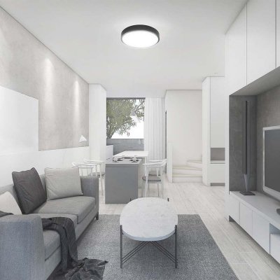 Plafon V-TAC 36W LED Okrągły 42cm Natynkowy Pilot Czujnik Ruchu IP44 Czarny VT-8630S 4000K 3820lm