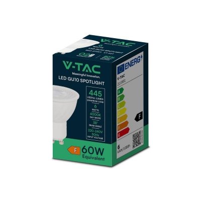 Żarówka LED V-TAC SAMSUNG CHIP 6W GU10 38st VT-227 3000K 445lm