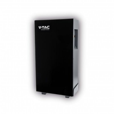 Magazyn Bank Energii V-TAC Czarny Szklany Front 10.24kWh 200Ah/51.2V 10240Wh LiFePO4 BMS VT-10240B 10 Lat Gwarancji