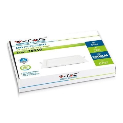 Panel LED V-TAC Premium Downlight 24W Kwadrat 300x300 VT-2407SQ 4000K 2000lm