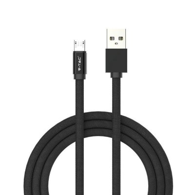 Przewód micro USB V-TAC 1M czarny seria ruby VT-5341