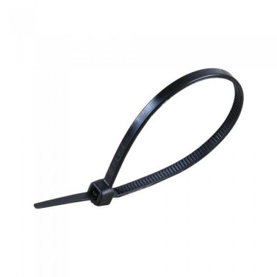 Opaski zaciskowe V-TAC 4.5x300mm czarna 22kg Nylon66 (opak. 100szt)