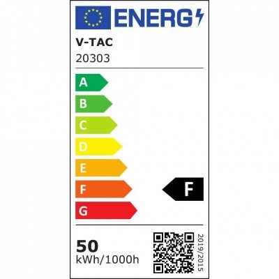 Projektor LED V-TAC 50W SAMSUNG CHIP Czujnik Ruchu Biały Przewód 1M VT-158S-1-W 6400K 4000lm 5 Lat Gwarancji