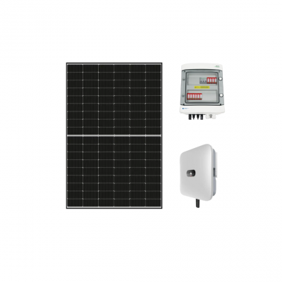 Zestaw fotowoltaiczny 10kW (panele fotowoltaiczne DAS SOLAR 415W, falownik hybrydowy 3 fazy Huawei 10kW, rozdzielnica DC/AC hermetyczna, złączki MC4)