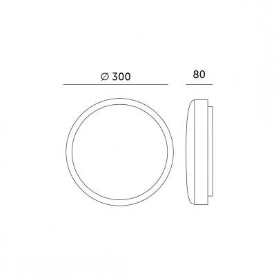 Plafon LED ZOE 12W 4000K IP44 czarny Kobi Premium