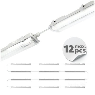 Zestaw hermetyczny HERMETIC G2 + 2x LED T8 18W 120cm 6500K KOBI