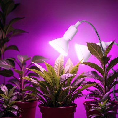 Lampka biurkowa PLANTY CLIP W DUO 2xE27 biała Kobi Design