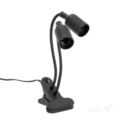 Lampka biurkowa PLANTY CLIP B DUO 2xE27 czarna Kobi Design