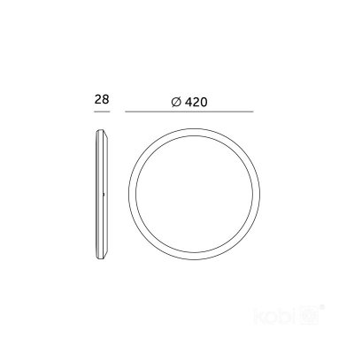 Plafon LED NIVERA CIRCLE 32W 3CCT IP54 biały Kobi Premium