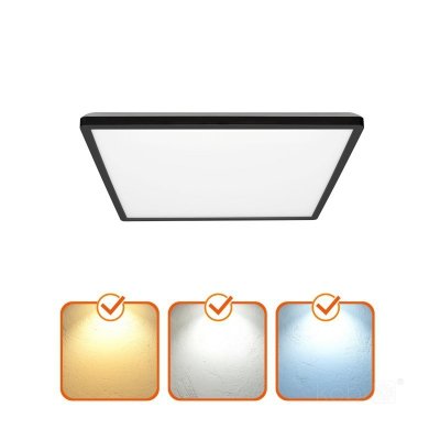 Plafon LED NIVERA SQUARE 12W 3CCT LX IP54 czarny Kobi Premium