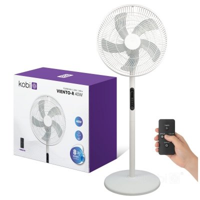 Wentylator podłogowy VIENTO-R 40W  biały Kobi Windstar