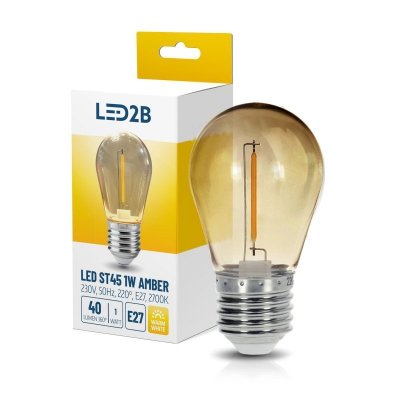 Żarówka LED ST45 1W E27 2700K dymiona LED2B