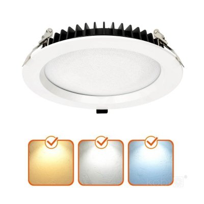 Nowoczesna oprawa wpuszczana w sufit DOWNLIGHT LED NEXEYE 30W 3CCT IP44 Kobi Pro