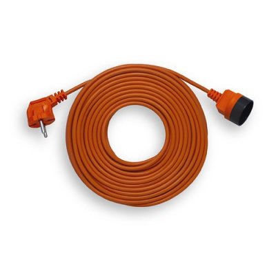 Przedłużacz kosiarkowy 1gn/10m/Bu /1mm pomarańczowy Elgotech