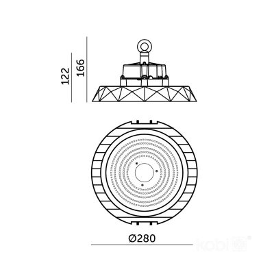 High Bay LED ANICA 100W 4000K IP65 120° Kobi Pro
