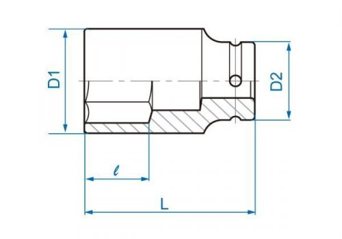 NASADKA DŁUGA UDAROWA 3/4&quot; 24mm x 90mm, 6-kąt. King Tony