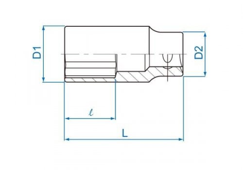 NASADKA DŁUGA 3/8&quot; 13mm x 63mm 6-kąt Cr-V King Tony